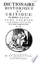 Dictionaire historique et critique