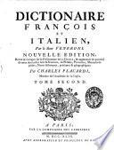 Dictionaire italien et francois, par le siuer Veneroni