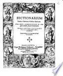 Dictionarium Latino-Germano-Gallico-Italicum