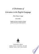 Dictionary of literature in the english language