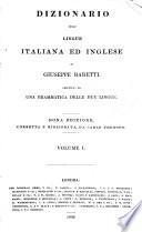 Dictionary of the English and Italian languages