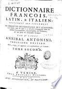 Dictionnaire françois, latin & italien