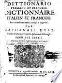 Dictionnaire italien et franc̦ois