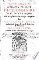 Dictionnaire italien & françois