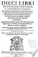 Dieci libri di pensieri diversi