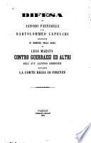 Difesa di Antonio Pantanelli e di Bartolommeo Capecchi