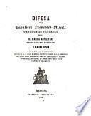 Difesa pel cavaliere Francesco Miceli [tenente di vascello della R. marina napolitana] comandante del piroscafo Ercolano sottoposto a giudizio innanti la G.C. civile di Messina facente funzioni di G.C. criminale per colpa nello scontro dei piroscafi Ercolano e Sicilia avvenuto la notte del 24 aprile 1854 nelle acque di Antibo e Villafranca