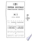 Difesa sociale rivista di igiene, previdenza ed assistenza