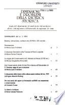 Dimensioni e problemi della ricerca storica