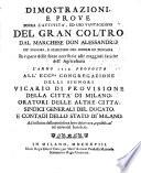Dimostrazioni, e prove sopra l'attivita', ed uso vantaggioso del gran coltro dal marchese don Alessandro de' signori, e marchesi Del Borro in Toscana, in riparo delle forze necessarie alle maggiori fatiche dell'agricoltura ..