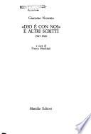 Dio è con noi e altri scritti, 1947-1960