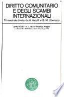 Diritto comunitario e degli scambi internazionali
