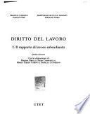 Diritto del lavoro: Il rapporto di lavoro subordinato