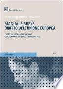 Diritto dell'Unione europea. Manuale breve