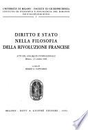 Diritto e stato nella filosofia della Rivoluzione francese