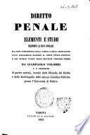 Diritto penale elementi e studii (etc.)