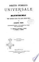 Diritto pubblico universale di Bluntschli