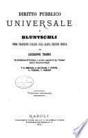 Diritto pubblico universale di Bluntschli