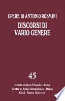 Discorsi di vario genere
