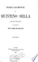Discorsi parlamentairi di Quintino Sella