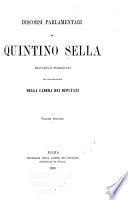 Discorsi parlamentari di Quintino Sella
