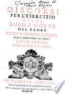 Discorsi per l'esercizio della buona morte