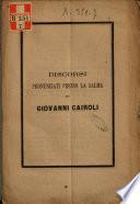 Discorsi pronunciati presso la salma di Giovanni Cairoli