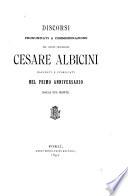 Discorsi pronunziata a commemorazione del conte professore Cesare Albicini