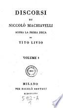 Discorsi sopra la prima deca di Tito Livio