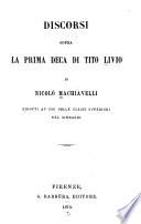 Discorsi sopra la prima deca di Tito Livio