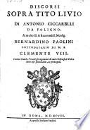 Discorsi sopra Tito Livio