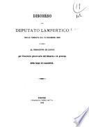 Discorso del deputato Lampertico nella tornata del 19 dicembre 1869 intorno al progetto di legge per l'esercizio provvisorio del bilancio e la proroga della legge di contabilità