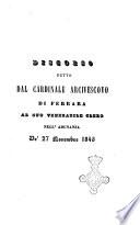 Discorso detto dal cardinale arcivescovo di Ferrara al suo venerabile clero nell'adunanza de' 27 novembre 1845