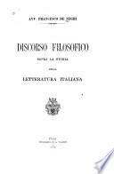 Discorso filosofico sopra la storia della letteratura italiana