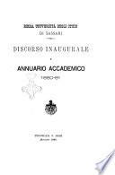 Discorso inaugurale e annuario accademico