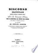 Discorso inaugurale letto nella grand'aula dell'I. R. Universita di Padova per l'apertura di tutti gli studi nel giorno 4 novembre 1845