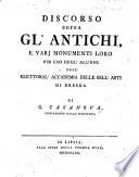 Discorso sopra gl'antichi