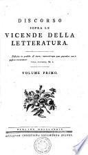 DISCORSO SOPRA LE VICENDE DELLA LETTERATURA.