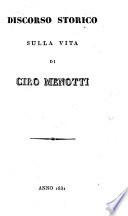 Discorso storici sulla vita di Ciro Menotti