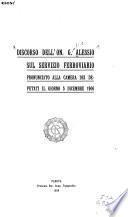 Discorso ... sul servizio ferroviario ...