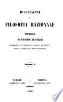 Discussioni di filosofia razionale