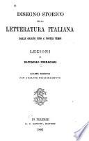 Disegno storico della letteratura italiana dalle origini fino a' nostri tempi