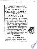 Disquisitio theologica de ritu azymi, et fermentati sanctissimo P. D. N. Clementi papæ 10. dicata auctore patre frat. Francisco à S. Augustino Macedo ...