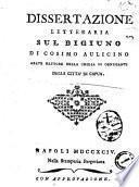 Dissertazione letteraria sul digiuno di Cosimo Aulicino abate rettore della Chiesa di Ognissanti della citta di Capua.- Napoli nella stamperia Pergeriana, 1794