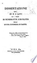 Dissertazione su i versi di Nembrotte e di Pluto nella Divina commedia di Dante