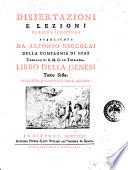 Dissertazioni e lezioni di sacra scrittura pubblicate da Alfonso Niccolai della Compagnia di Gesù ... Tomo primo [-12]