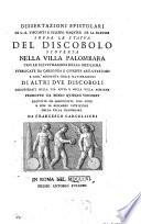 Dissertazioni epistolari di G. B. Visconti e F. Waquier de LaBarthe sopra la statua del discobolo scoperta nelle villa Palombara