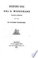 Dissertazioni legali del B. Winspeare raccolte e publicate per cura di G. Winspeare