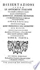 Dissertazioni sopra le antichità italiane