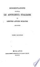 Dissertazioni sopra le antichità italiane
